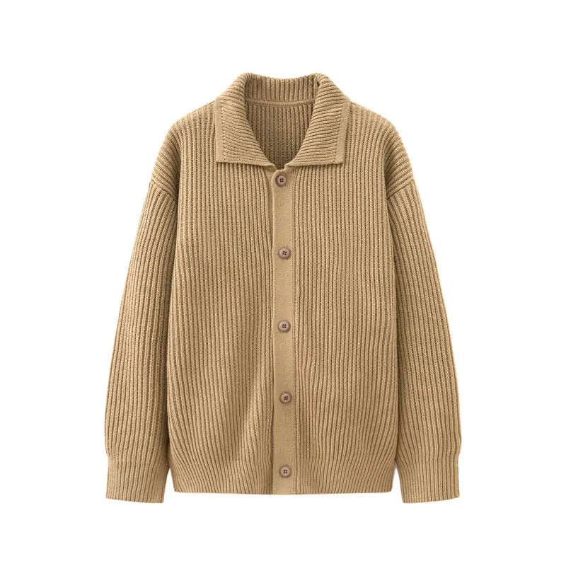 LUXO KOREAN LAPEL CARDIGAN