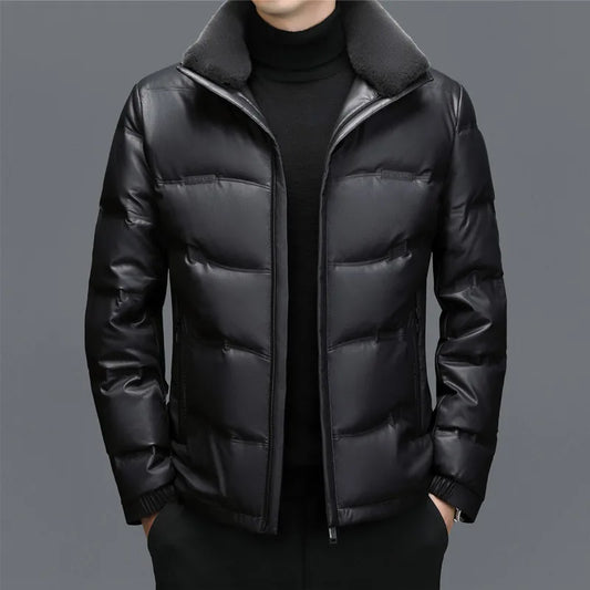 LUXO PLUSH SHEEPSKIN LEATHER COAT