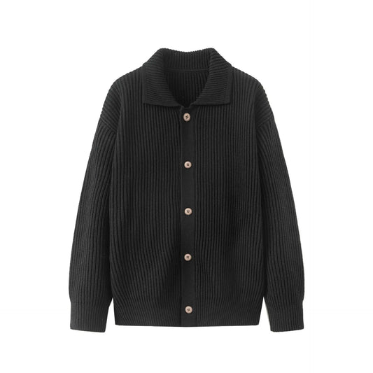 LUXO KOREAN LAPEL CARDIGAN