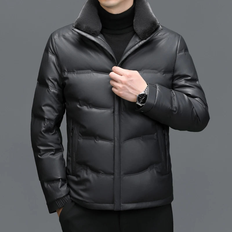 LUXO PLUSH SHEEPSKIN LEATHER COAT