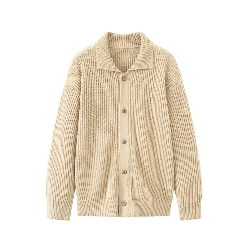 LUXO KOREAN LAPEL CARDIGAN